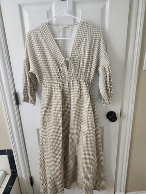 Worth Collective Gingham Cotton Dress